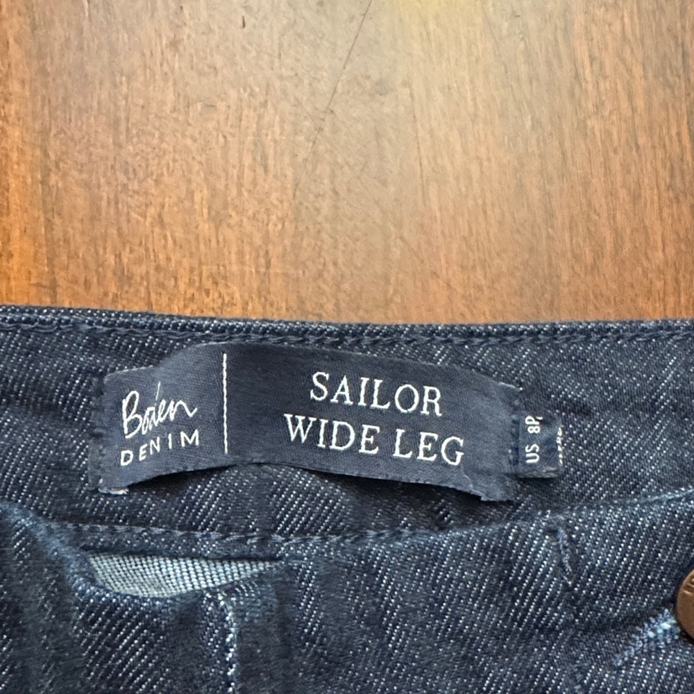 Boden Timeless Chic Denim Indigo Blue Sailor Wide-Leg Denim - Picture 4 of 11